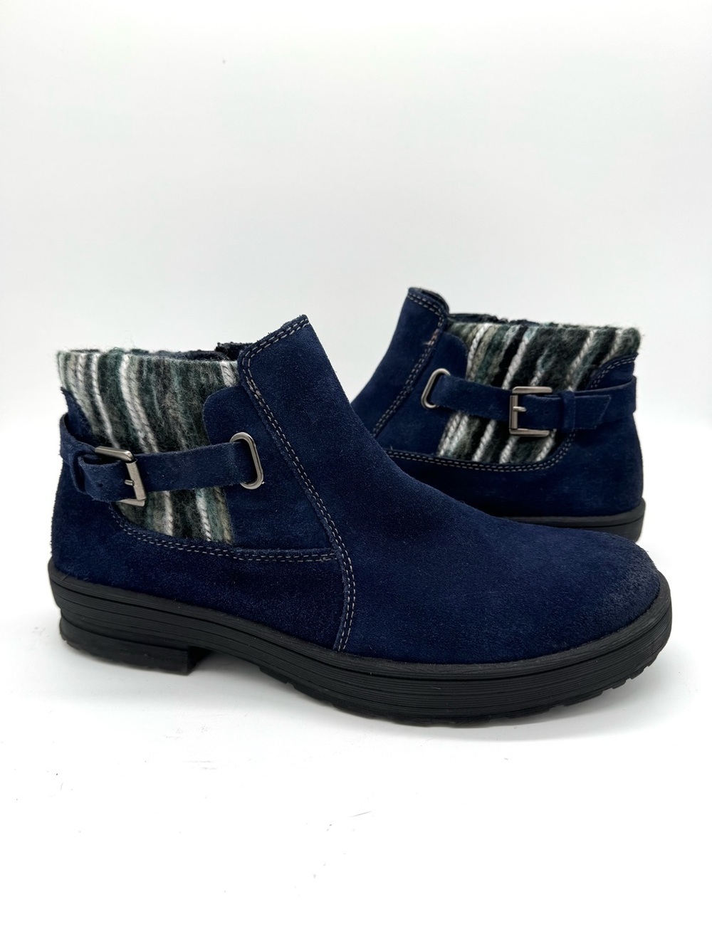 Earth Origins Tate Blue Suede Ankle Boot Sz 11